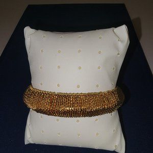 Timeless Elegance: Gantos Gold-Tone Mesh Lame Bangle Bracelet